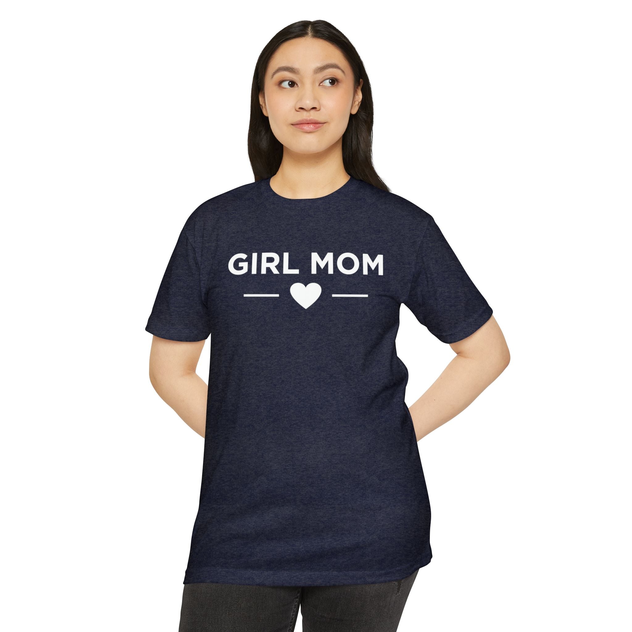 Girl Mom Adult Tee - White Print
