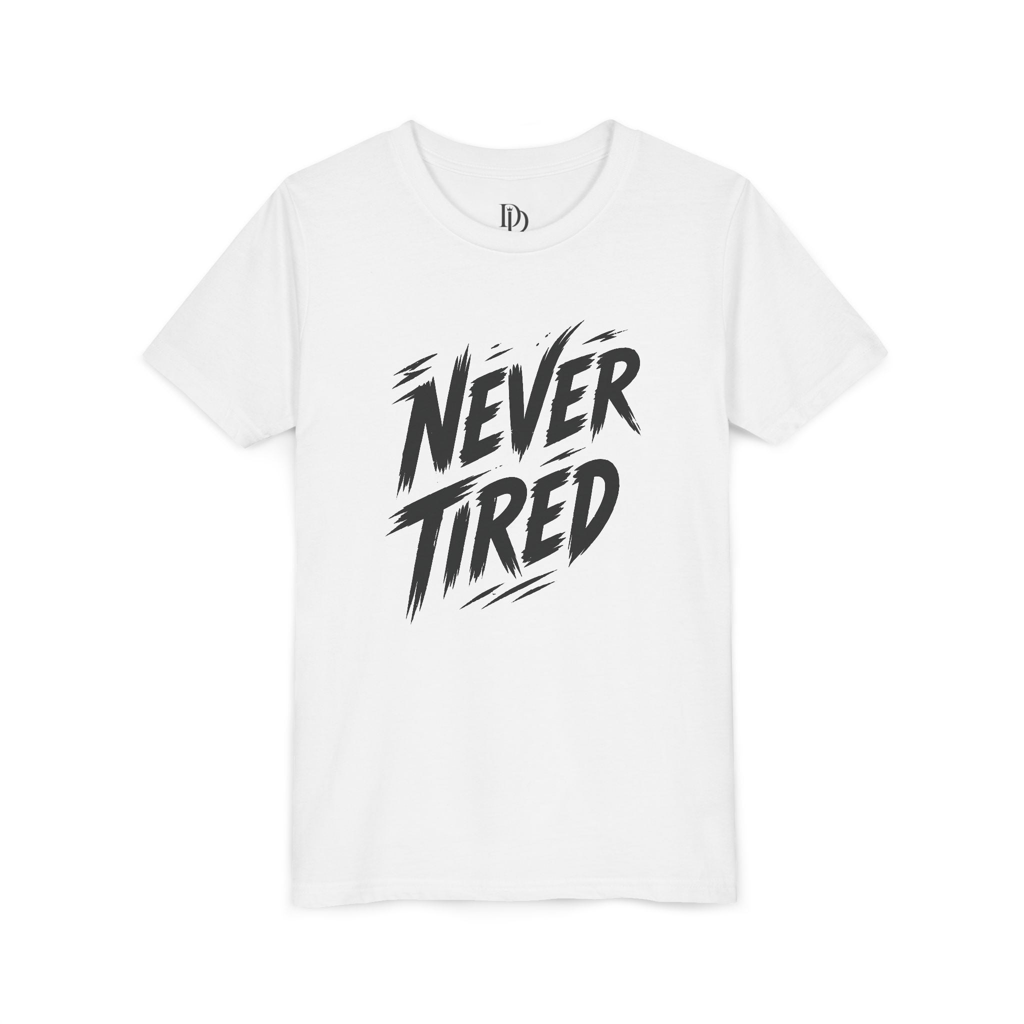 Never Tired Youth Tee - Black Print