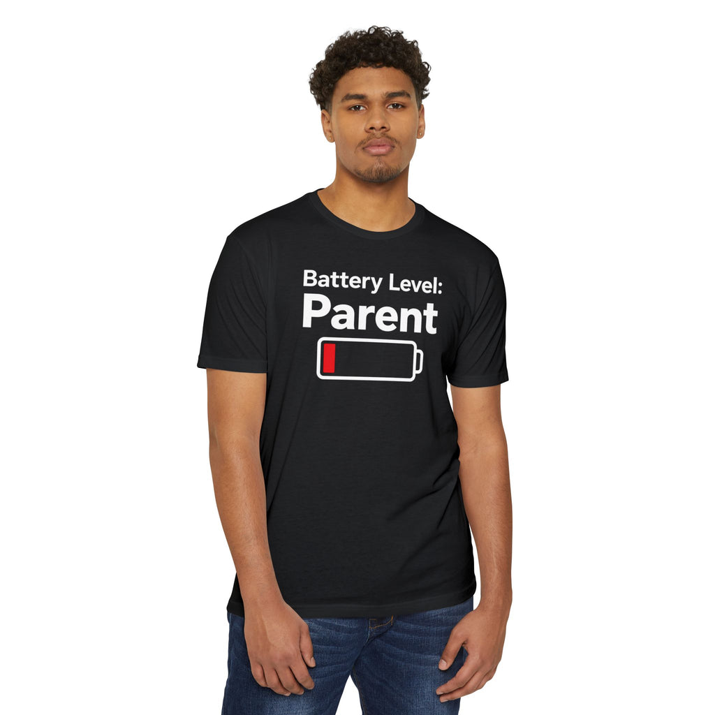 Battery Level: Parent Adult Tee - White Print