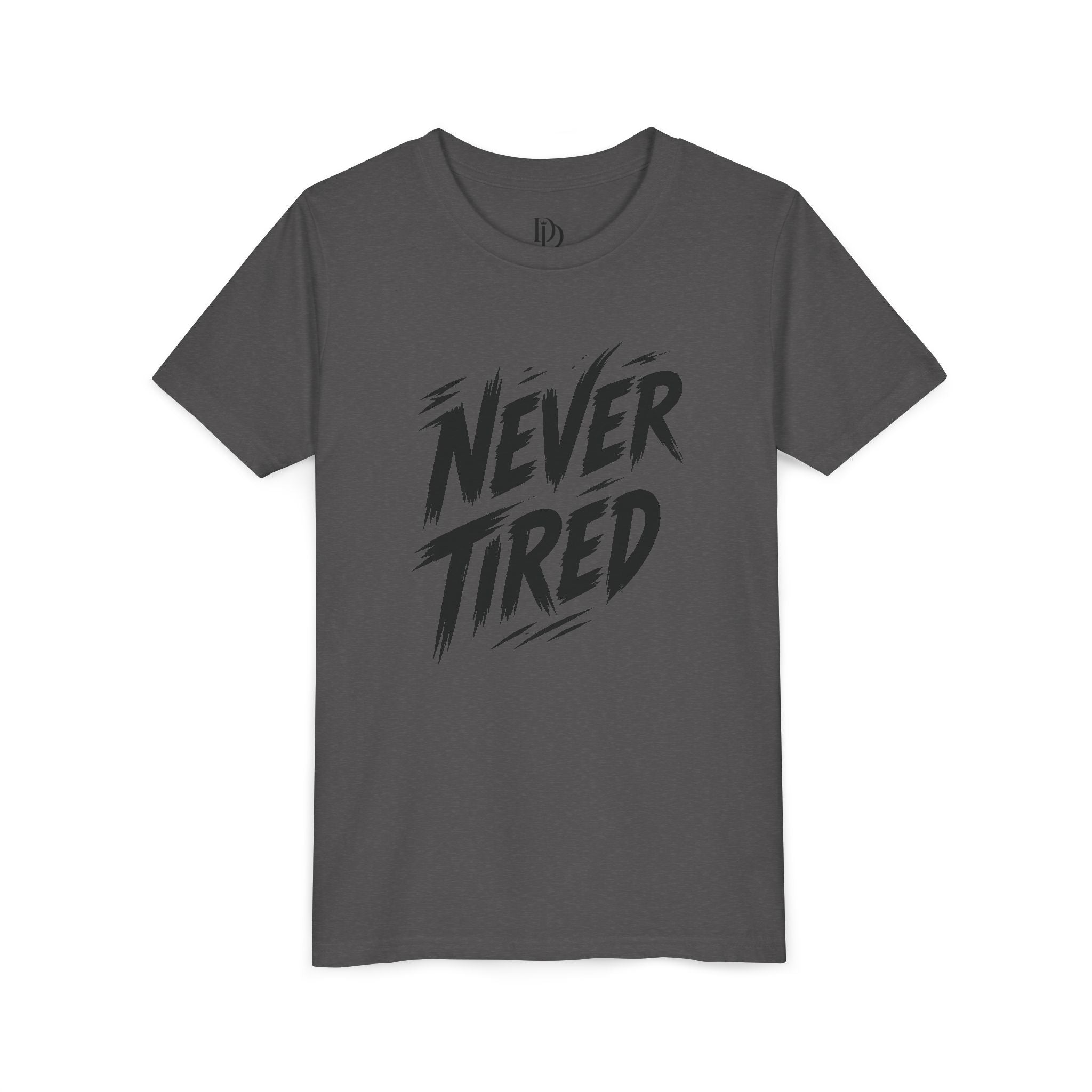 Never Tired Youth Tee - Black Print