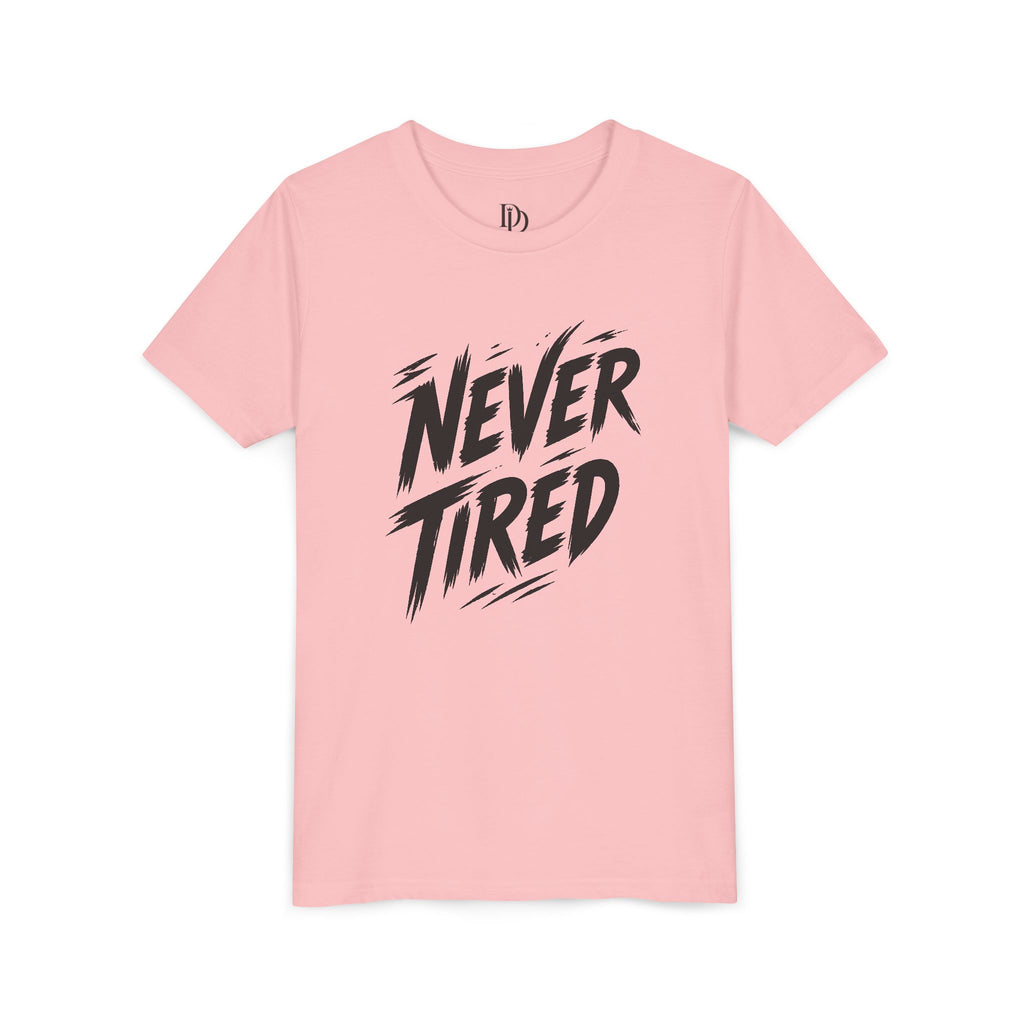 Never Tired Youth Tee - Black Print