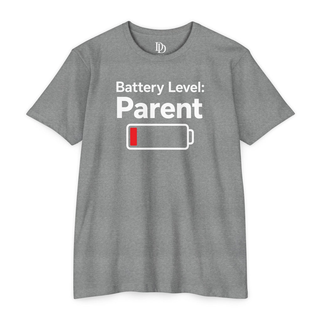 Battery Level: Parent Adult Tee - White Print