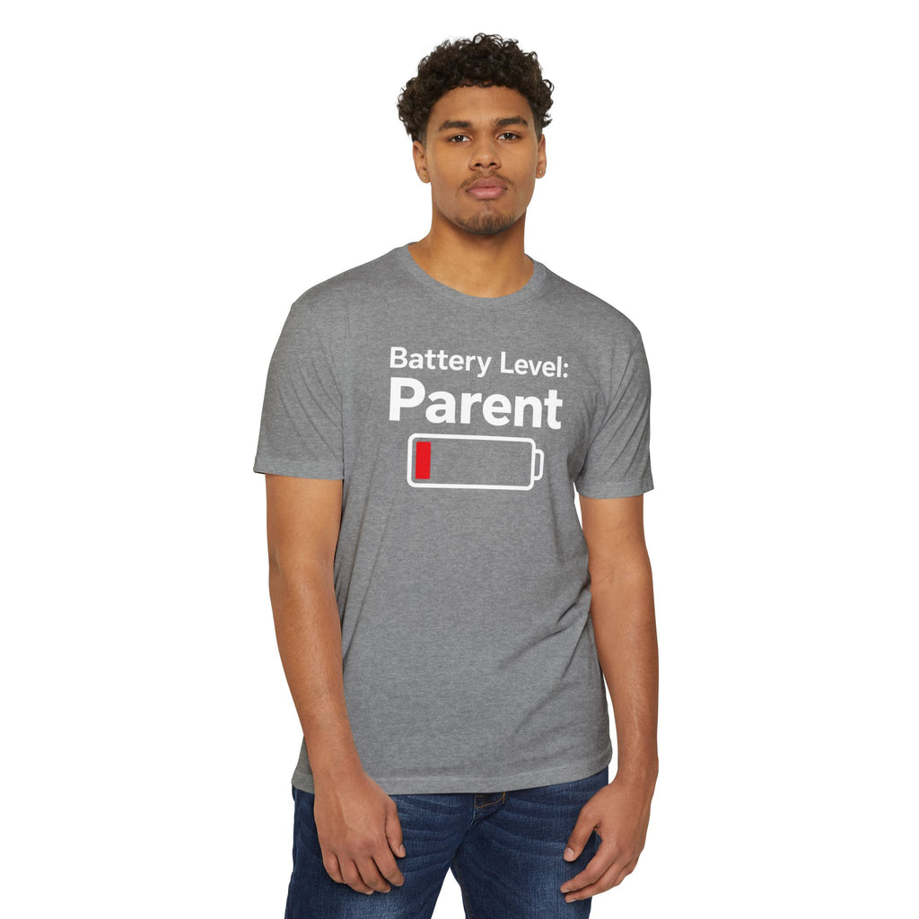 Battery Level: Parent Adult Tee - White Print