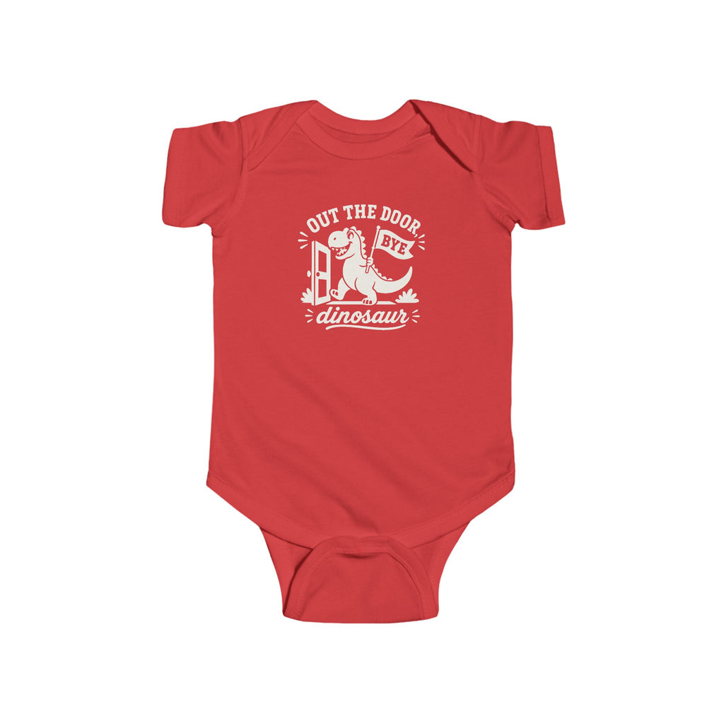 Parting Pals Baby Onesie - Out The Door, Dinosaur
