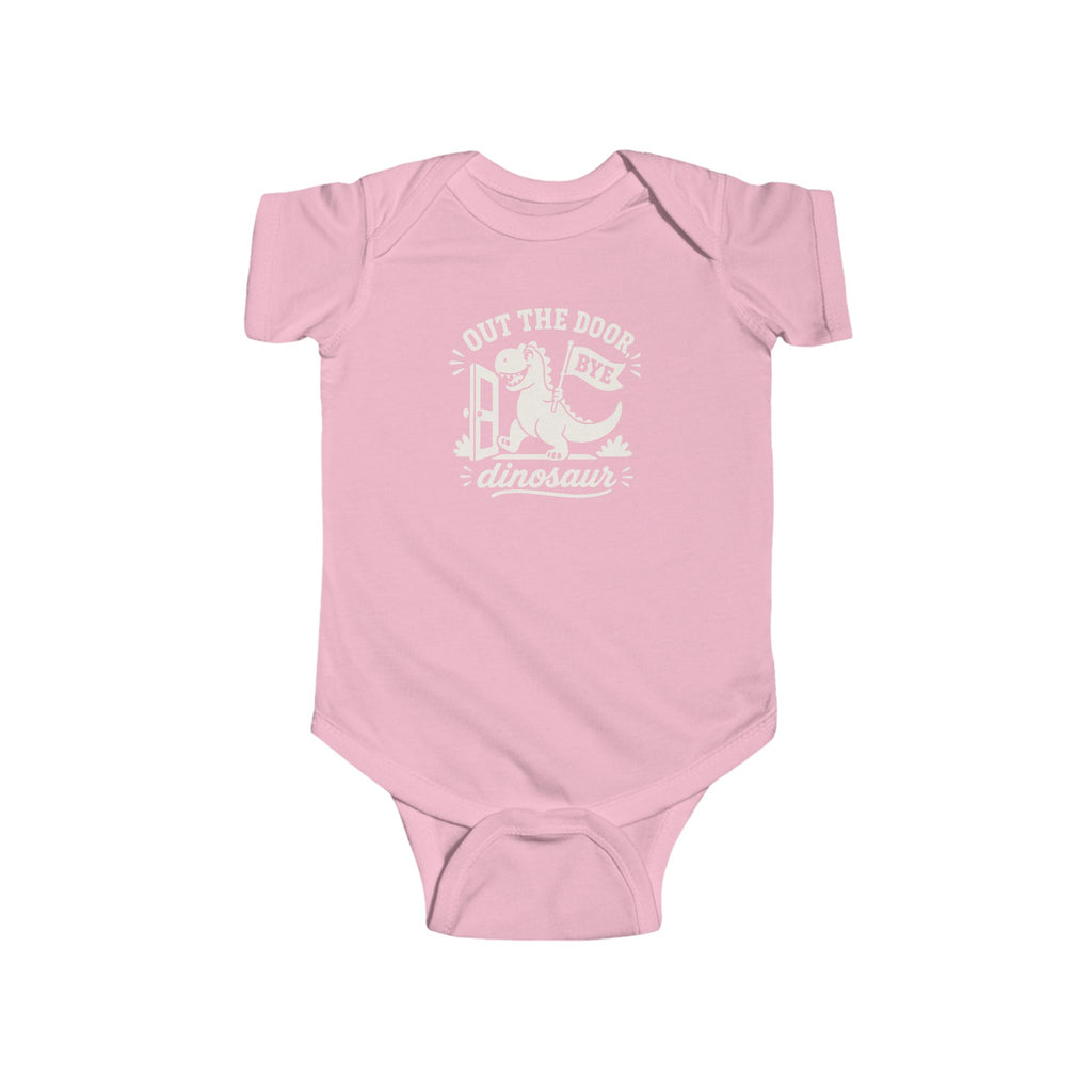 Parting Pals Baby Onesie - Out The Door, Dinosaur