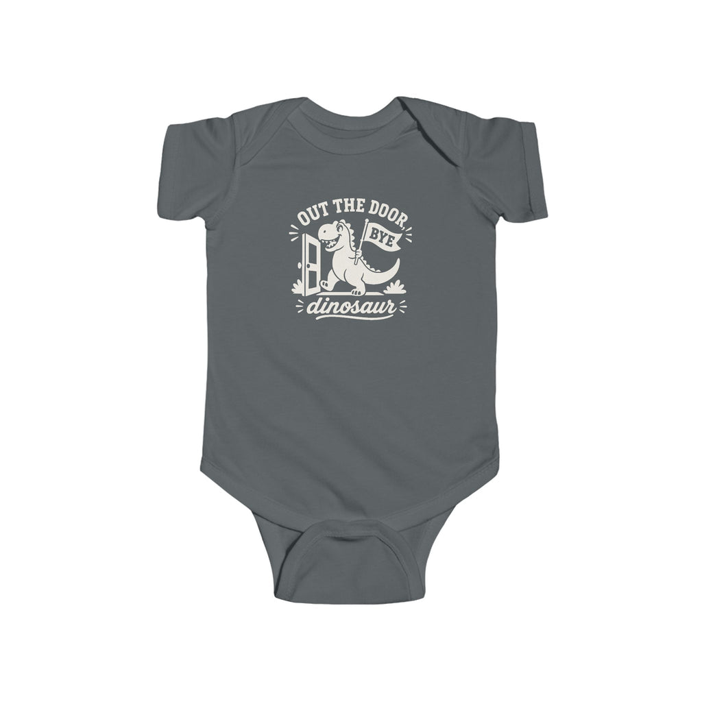 Parting Pals Baby Onesie - Out The Door, Dinosaur
