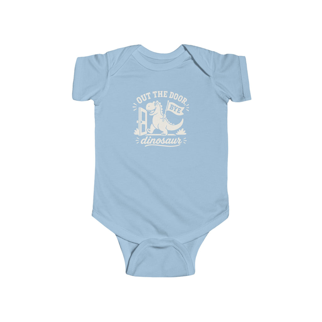 Parting Pals Baby Onesie - Out The Door, Dinosaur