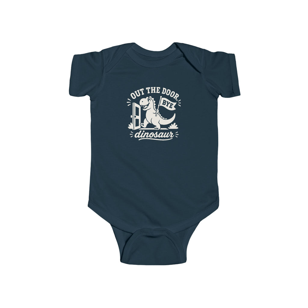 Parting Pals Baby Onesie - Out The Door, Dinosaur