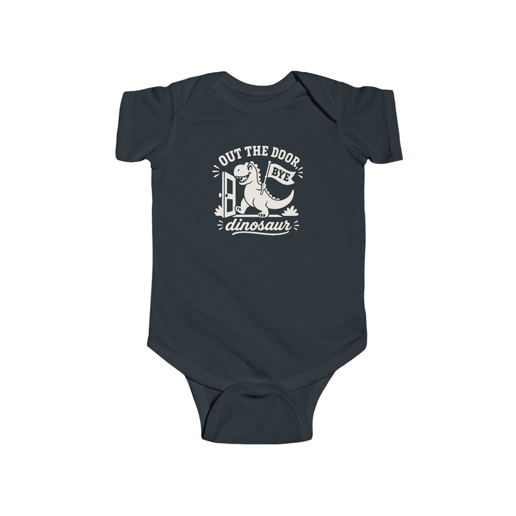 Parting Pals Baby Onesie - Out The Door, Dinosaur