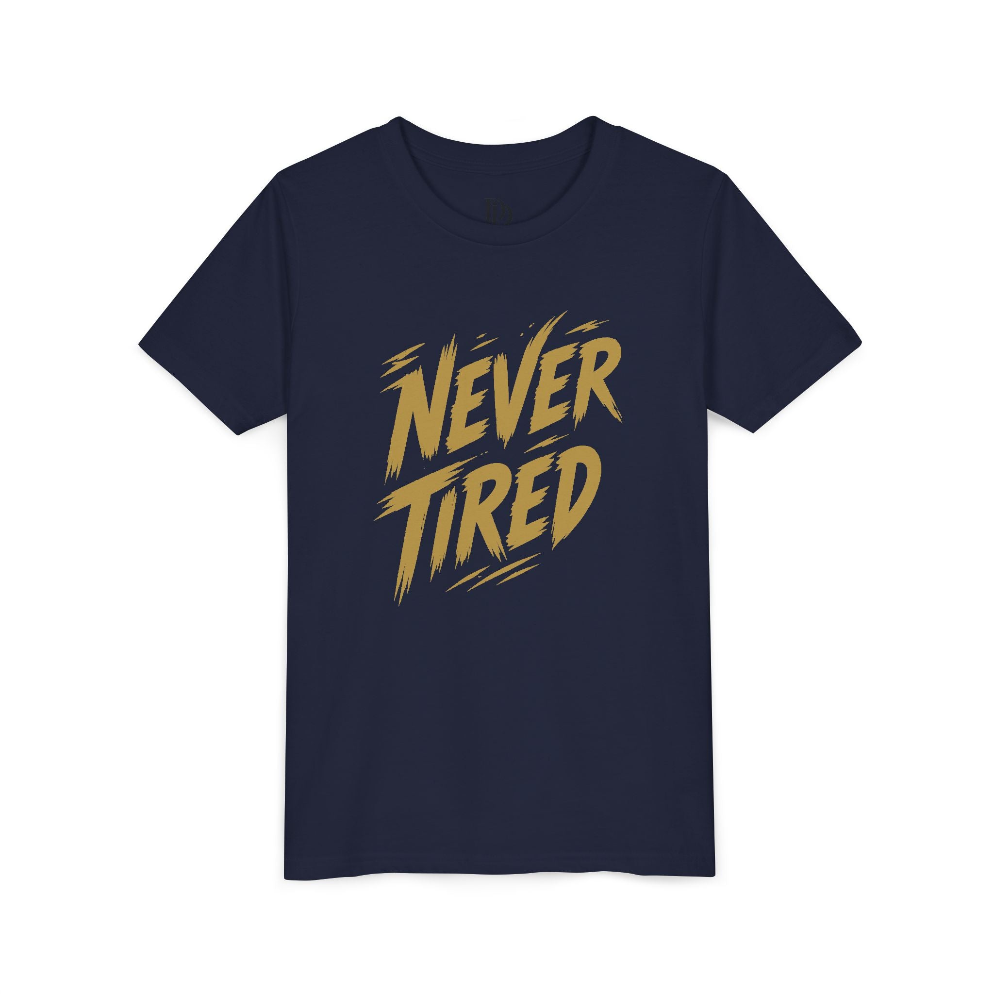 Never Tired Youth Tee - Gold Print
