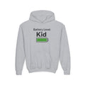 Battery Level: Kid Youth Hoodie - Black Print