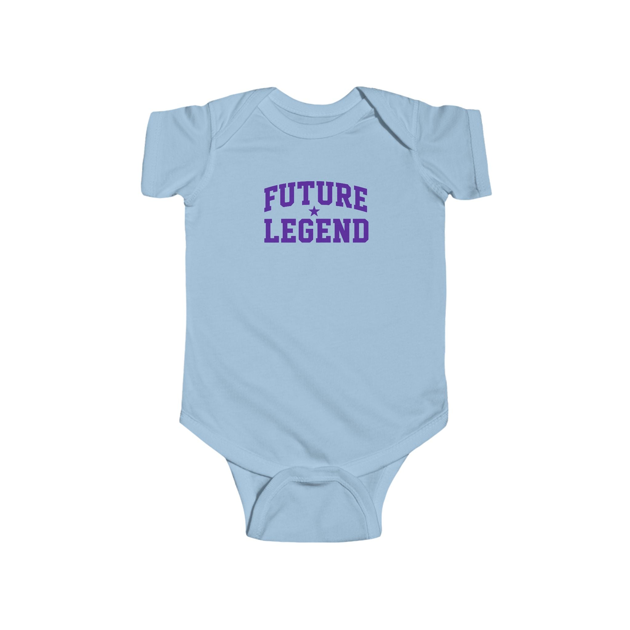 Future Legend Baby Onesie — Purple Print