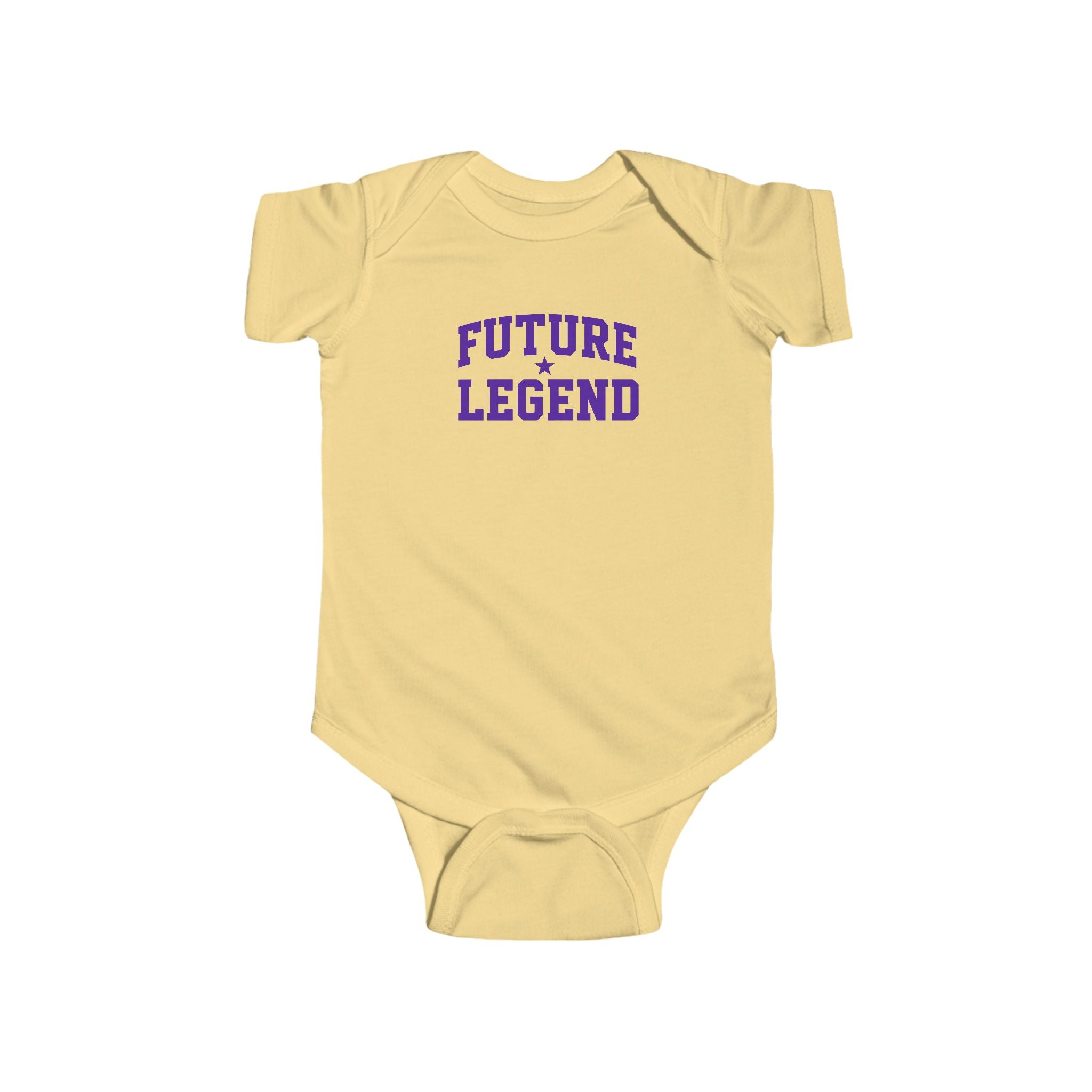 Future Legend Baby Onesie — Purple Print