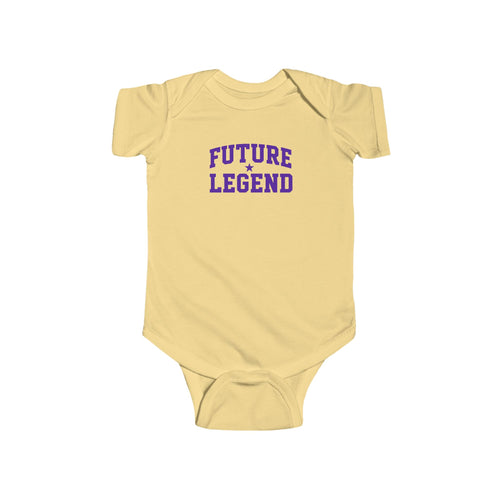 Future Legend Baby Onesie — Purple Print