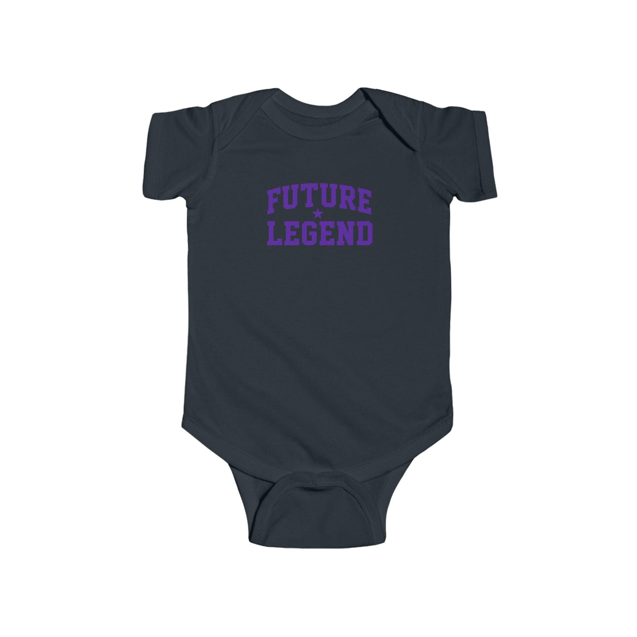 Future Legend Baby Onesie — Purple Print