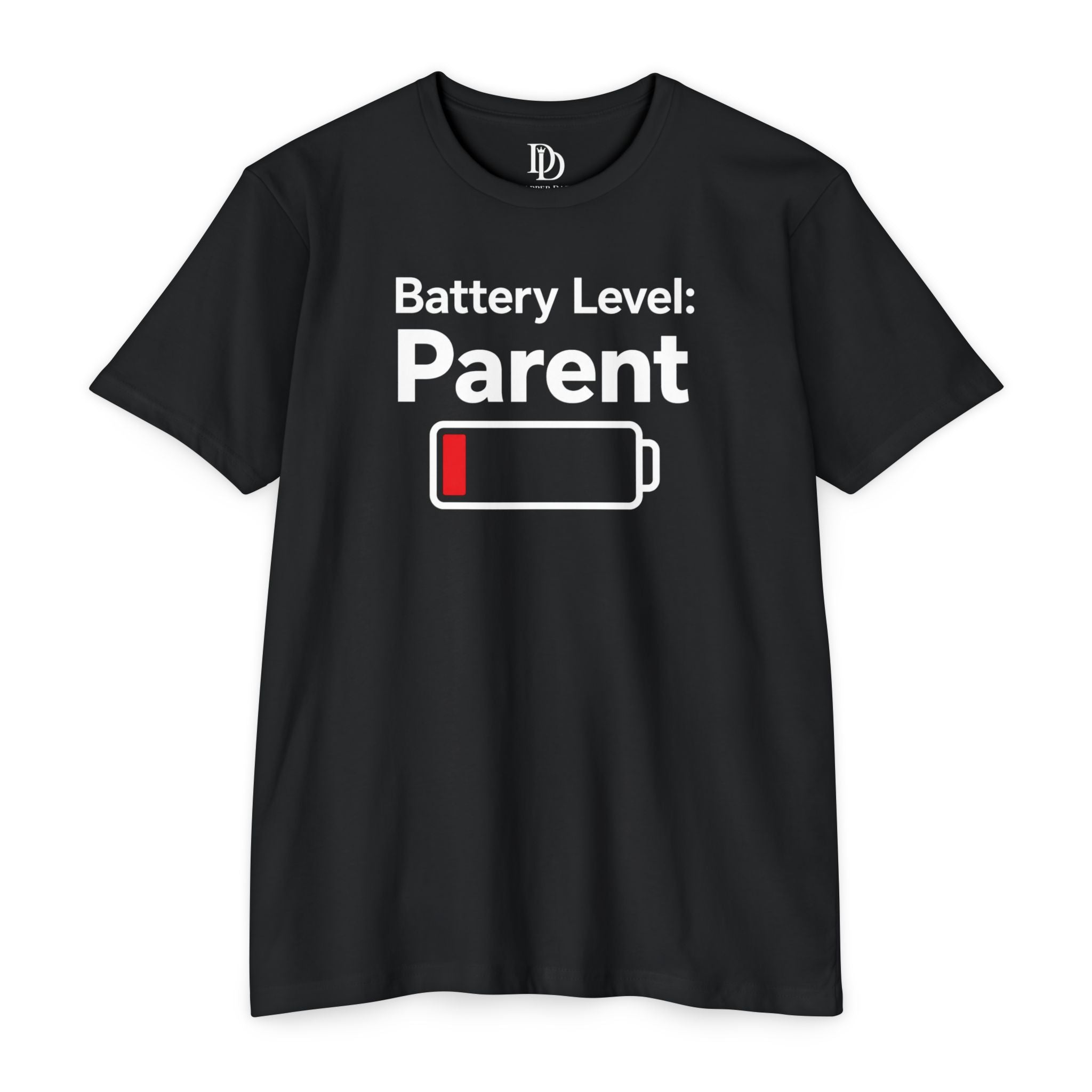 Battery Level: Parent Adult Tee - White Print