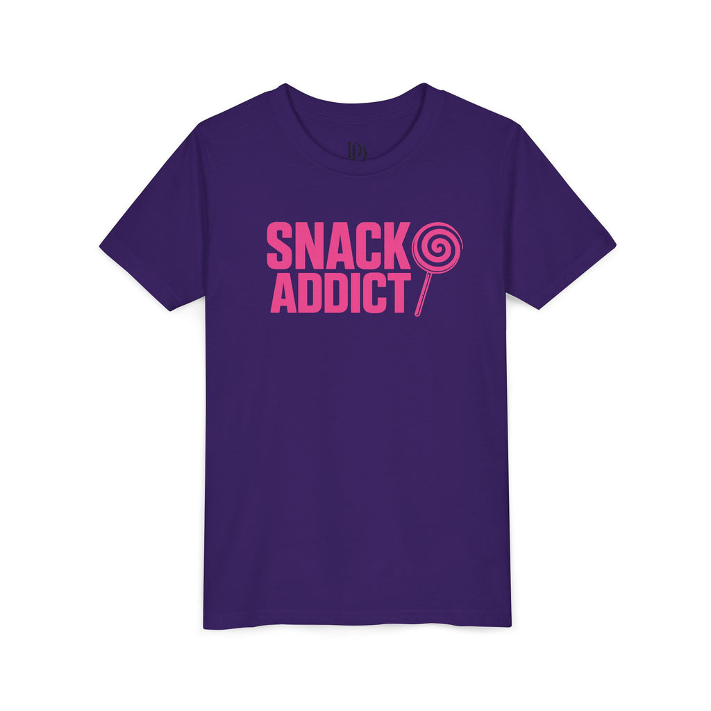Snack Addict Youth Tee - Pink Print