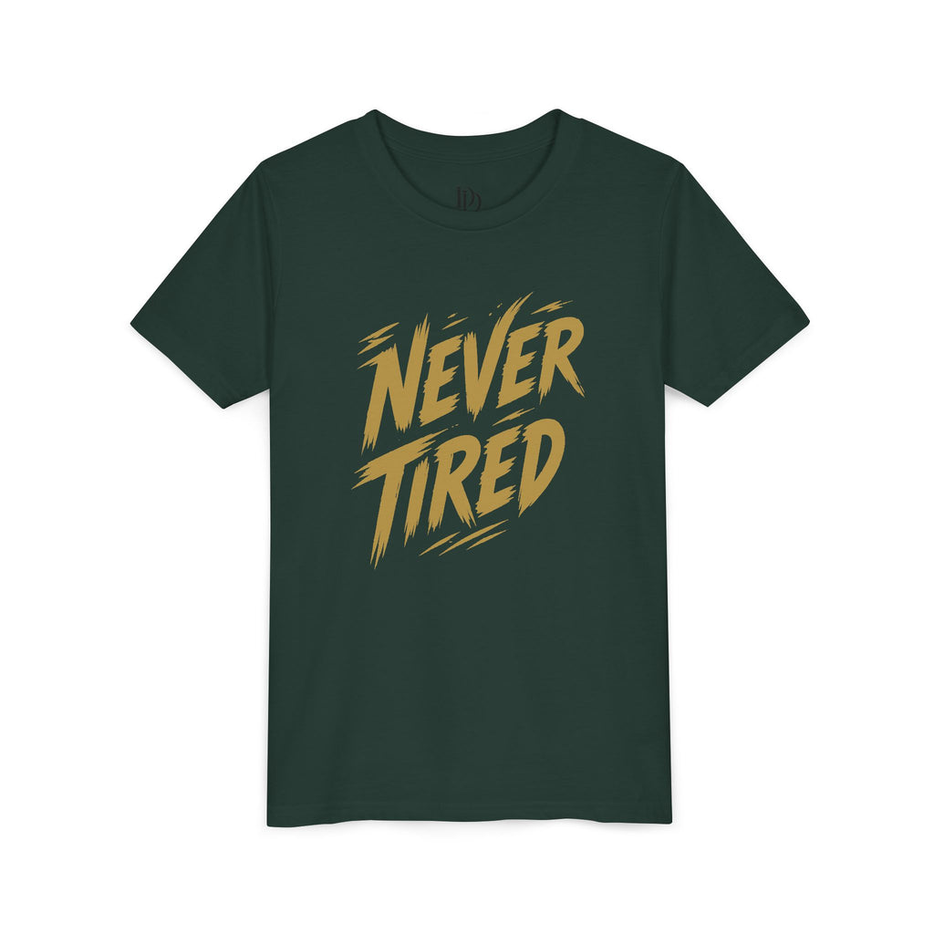 Never Tired Youth Tee - Gold Print