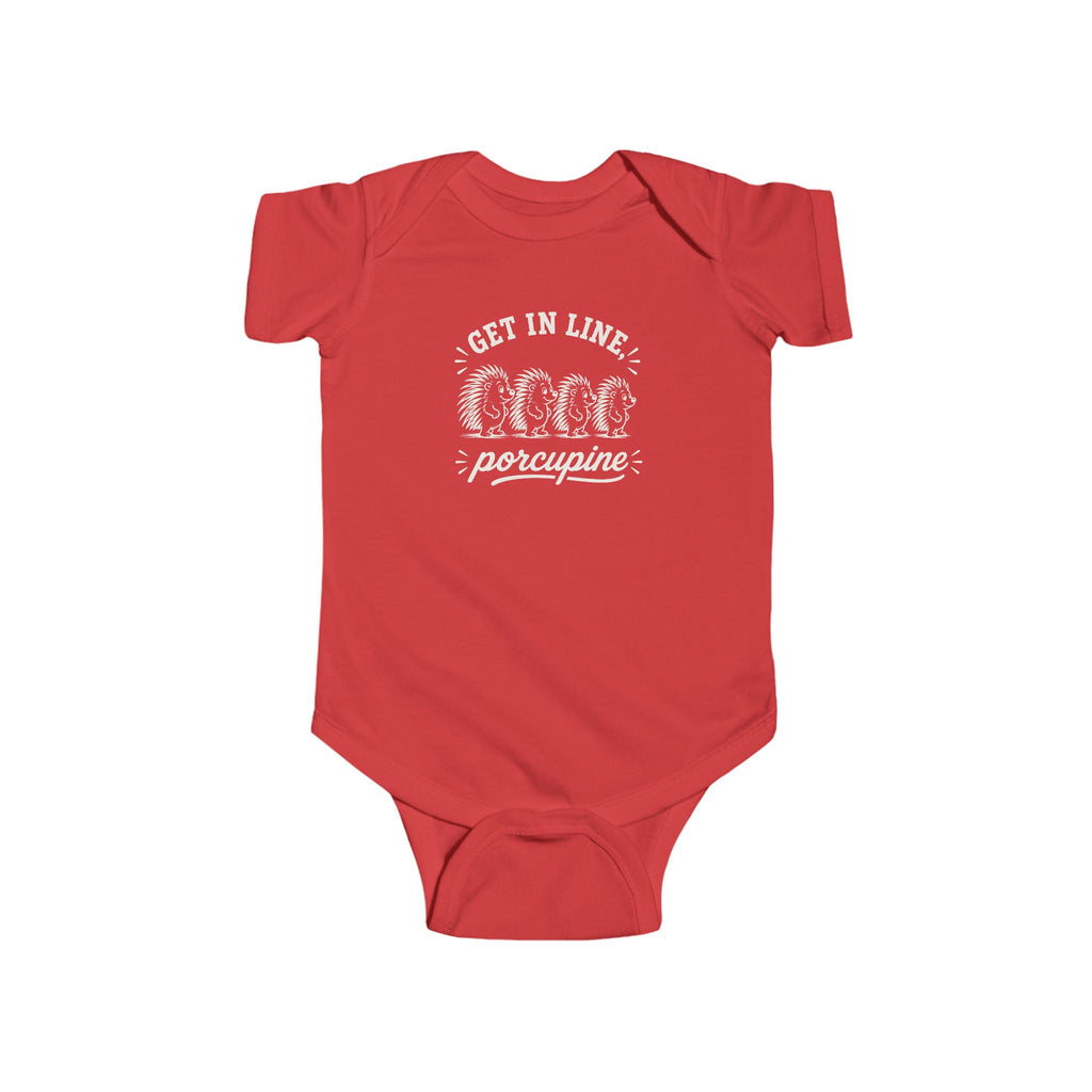 Parting Pals Baby Onesie - Get In Line, Porcupine