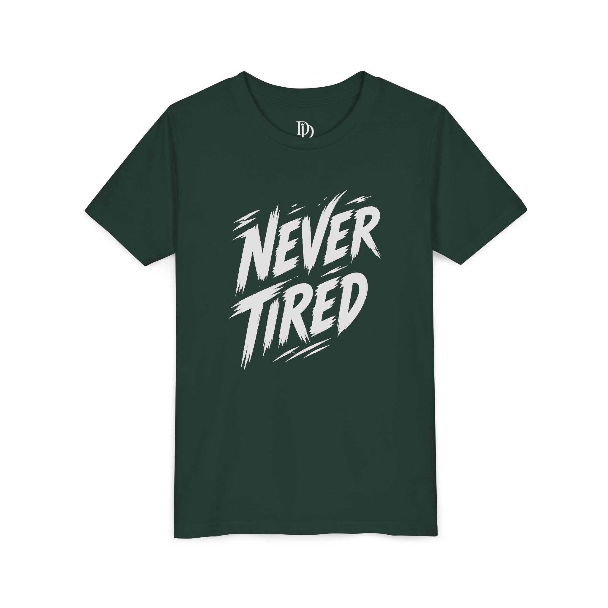 Never Tired Youth Tee - White Print