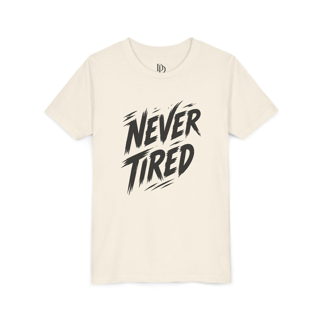 Never Tired Youth Tee - Black Print
