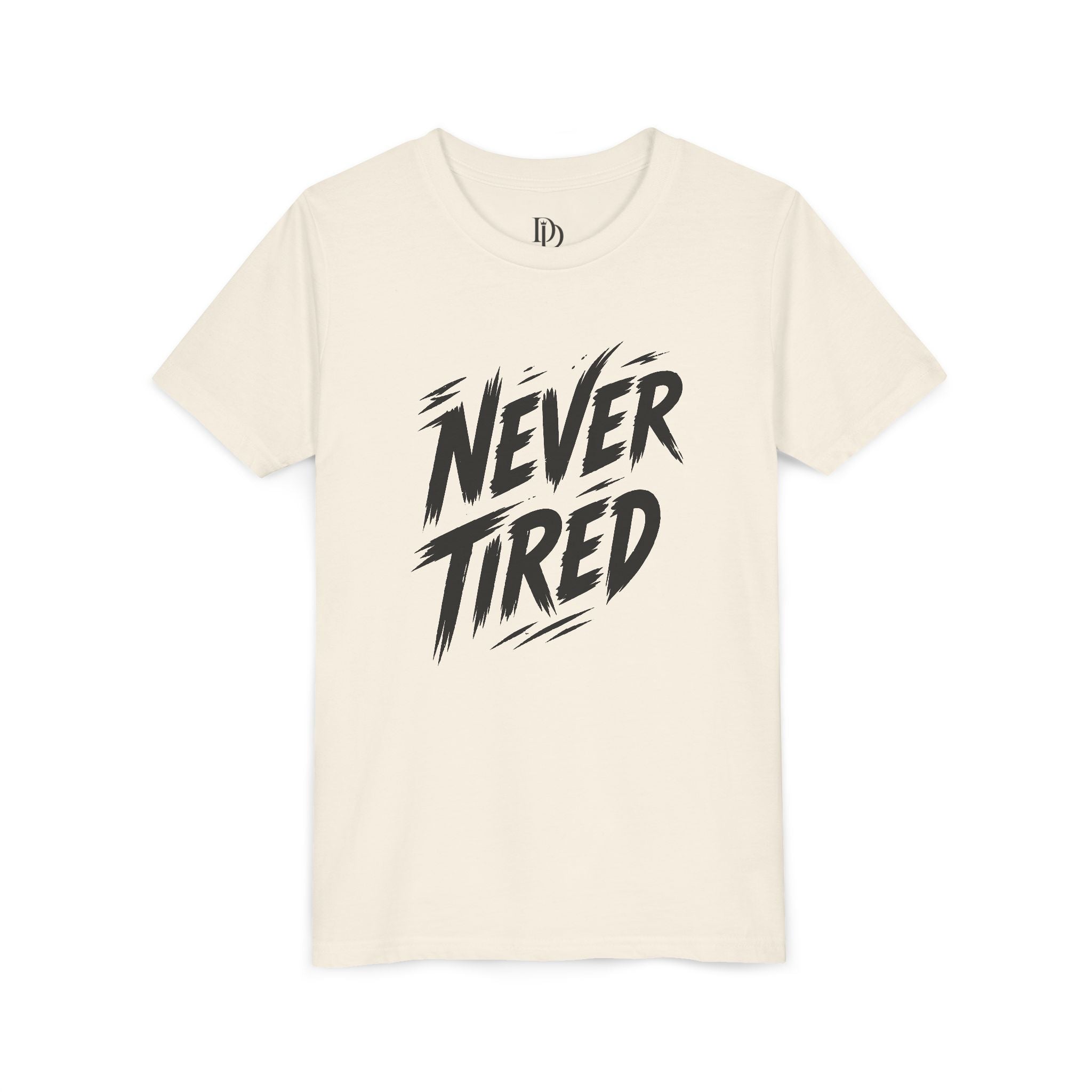 Never Tired Youth Tee - Black Print