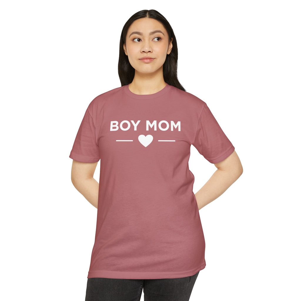 Boy Mom Adult Tee - White Print