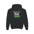 Battery Level: Kid Youth Hoodie - White Print