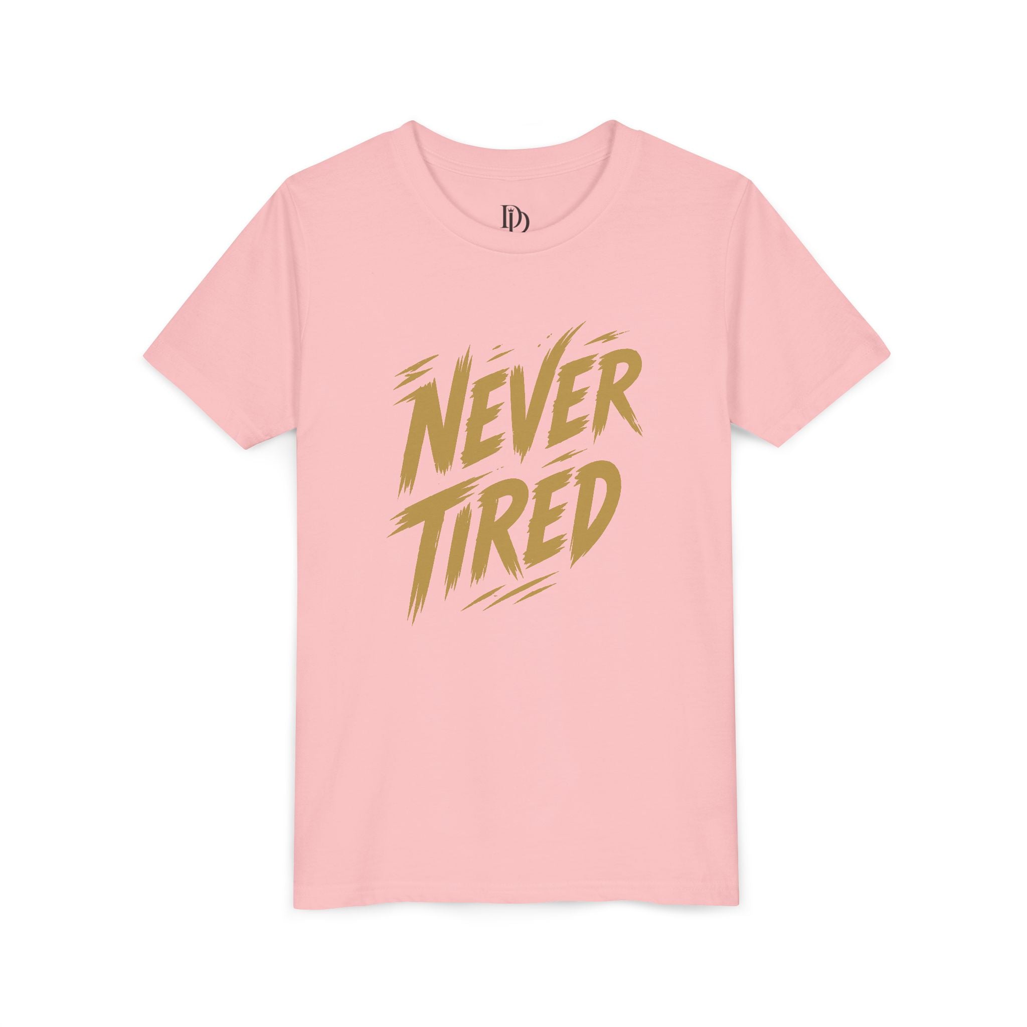 Never Tired Youth Tee - Gold Print