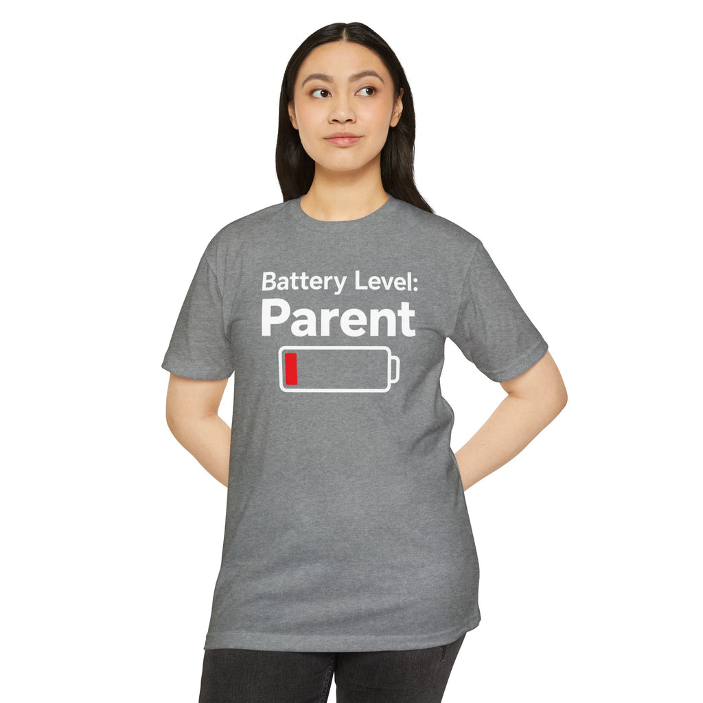 Battery Level: Parent Adult Tee - White Print