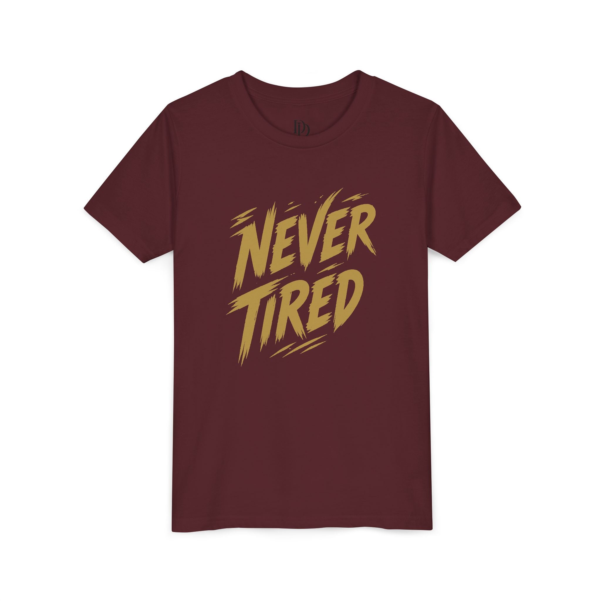 Never Tired Youth Tee - Gold Print