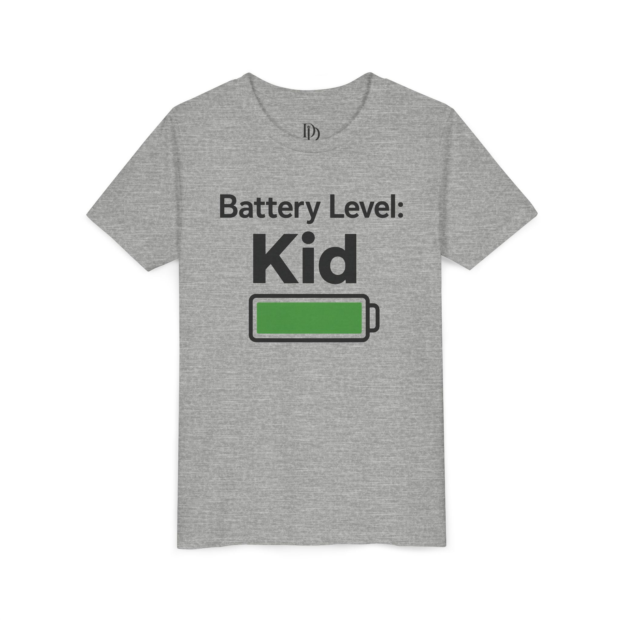 Battery Level: Kid Youth Tee - Black Print