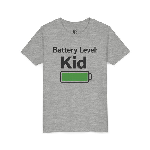 Battery Level: Kid Youth Tee - Black Print