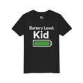 Battery Level: Kid Youth Tee - White Print